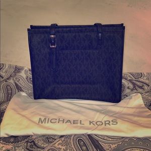 Black Michael Kors Logo Tote